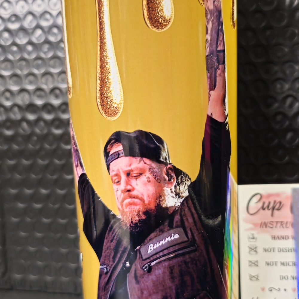 Gold and Black Custom Tumbler